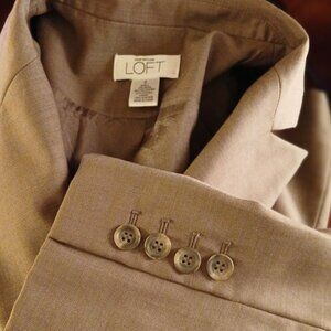 ANN TAYLOR LOFT Golden Tan Wool Blend Suit Jacket 2 Like New